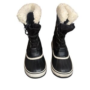 Sorel Black and White Winter Boots